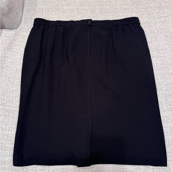 August Max Women Ppus Size Black Pencil Skirt Lined Button Zip Closure Sz 18w - Picture 6 of 12